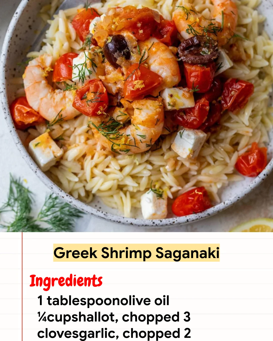 High protein Recipe Greek Shrimp Saganaki
