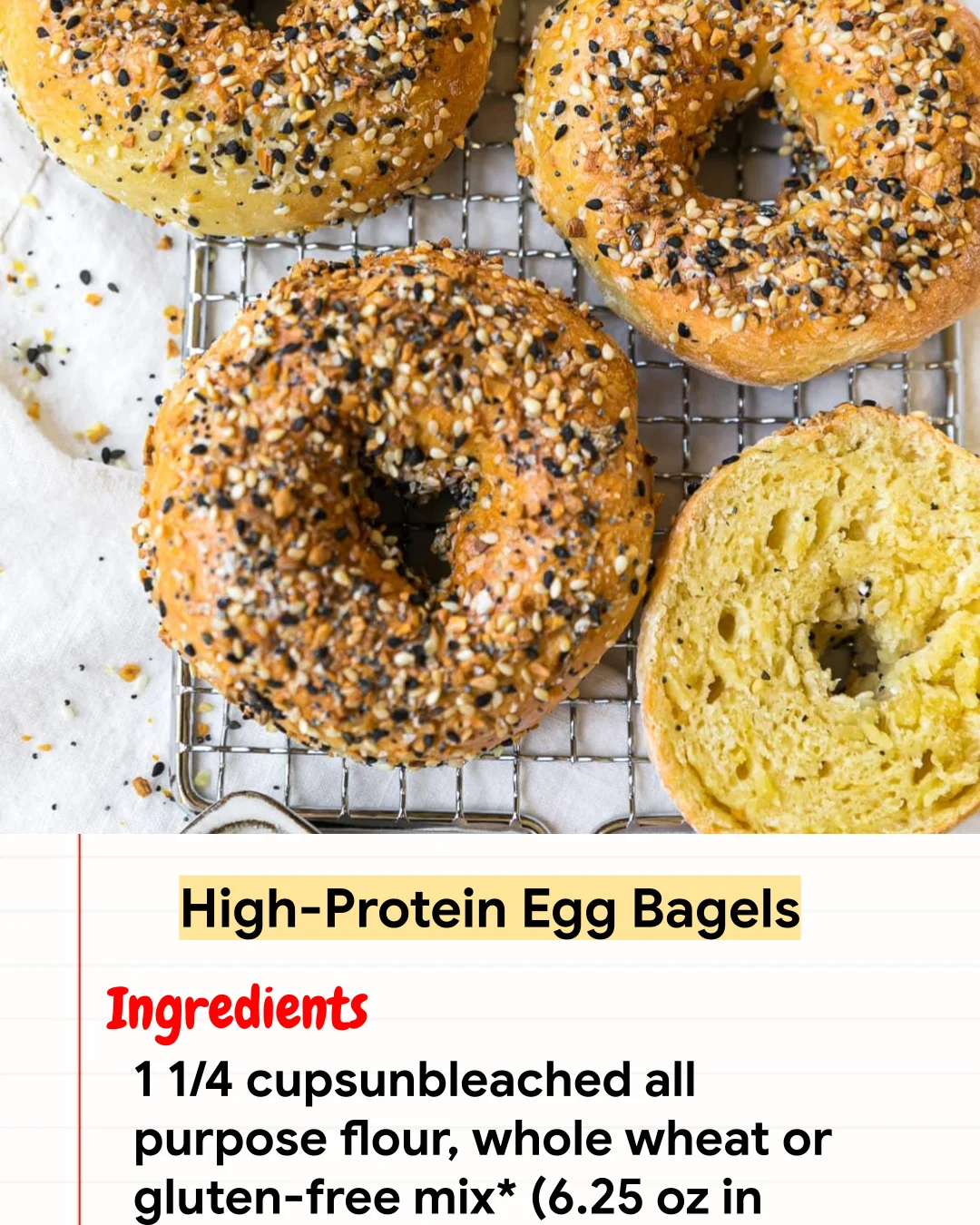 High protein Recipe High-Protein Egg Bagels