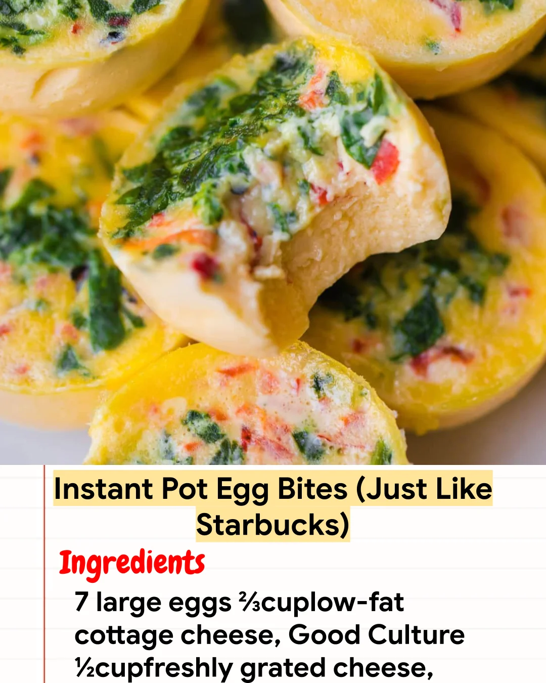 High protein Recipe Instant Pot Egg Bites (Just Like Starbucks)