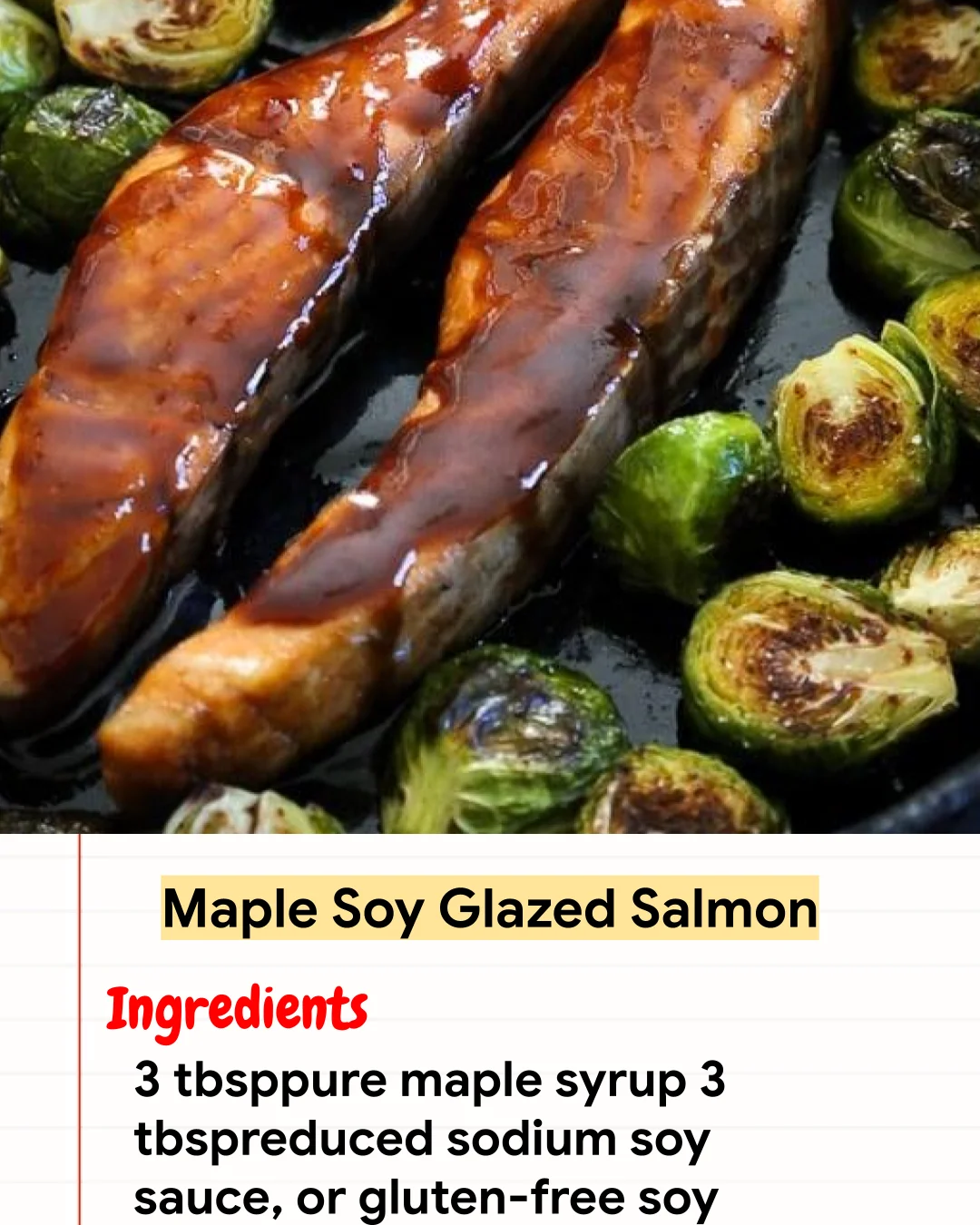 High protein Recipe Maple Soy Glazed Salmon