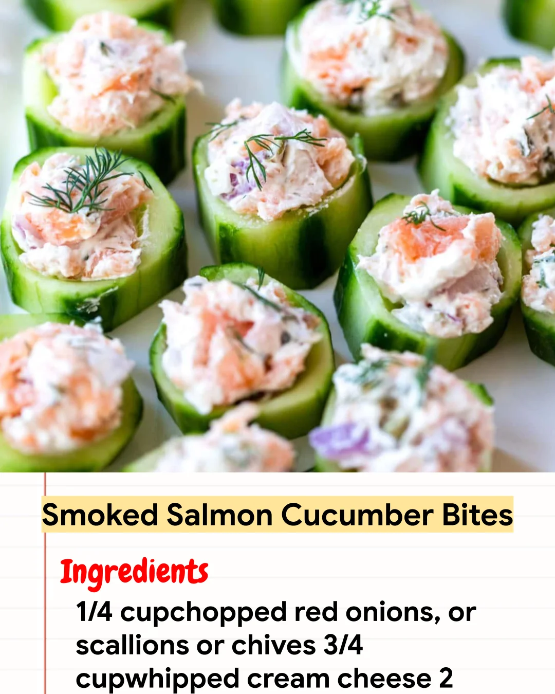 High protein Recipe Smoked Salmon Cucumber Bites