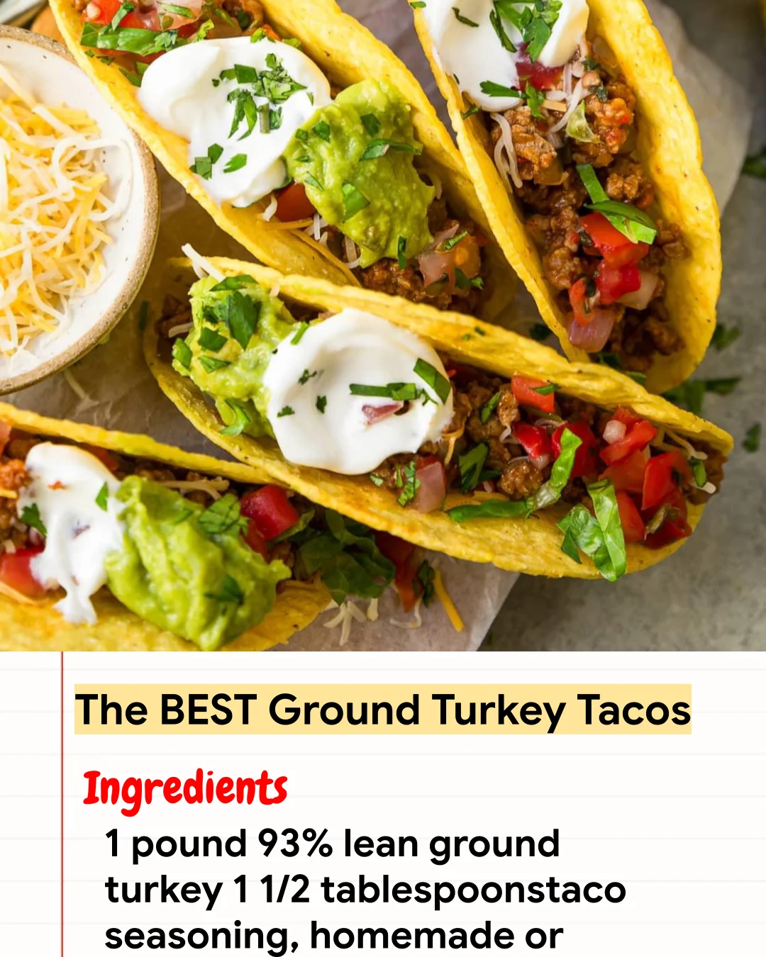 High protein Recipe The BEST Ground Turkey Tacos
