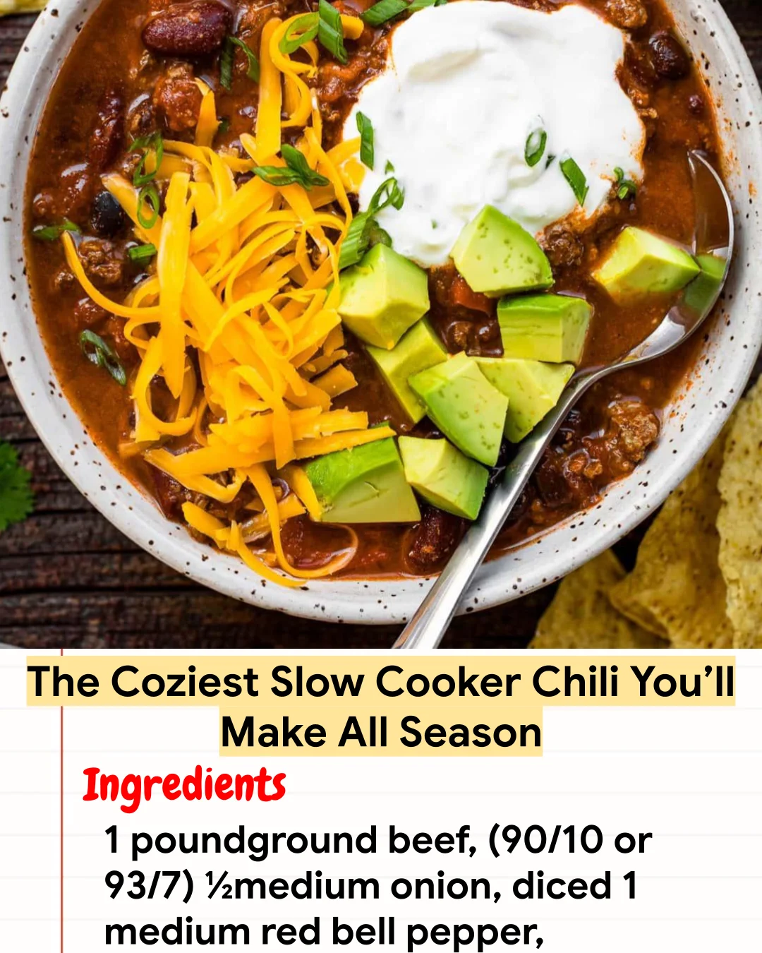 High protein Recipe The Coziest Slow Cooker Chili You’ll Make All Season