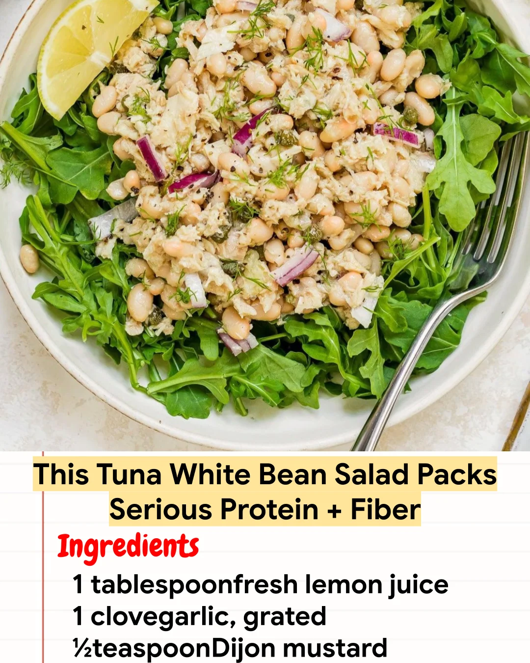 High protein Recipe This Tuna White Bean Salad Packs Serious Protein + Fiber