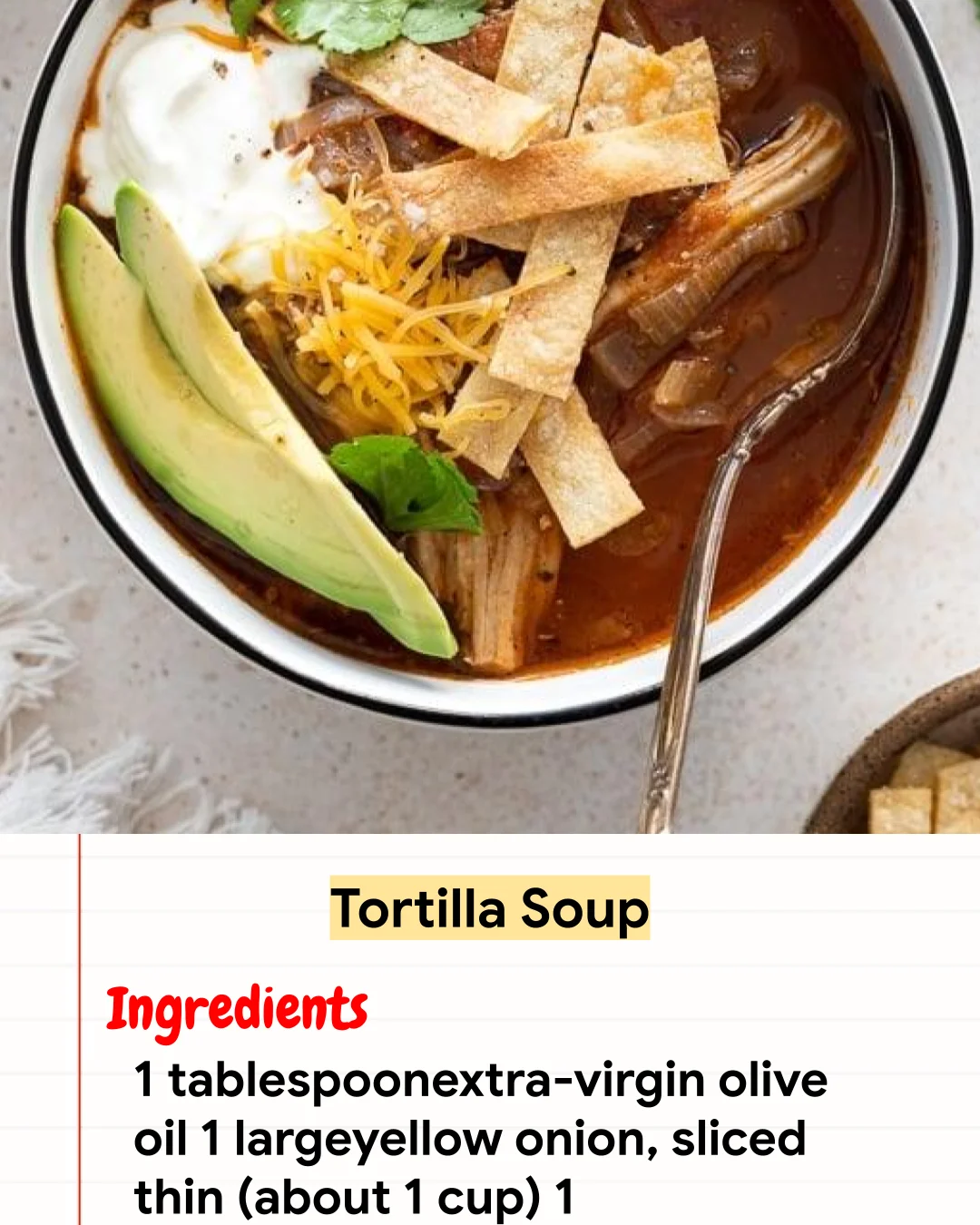 High protein Recipe Tortilla Soup
