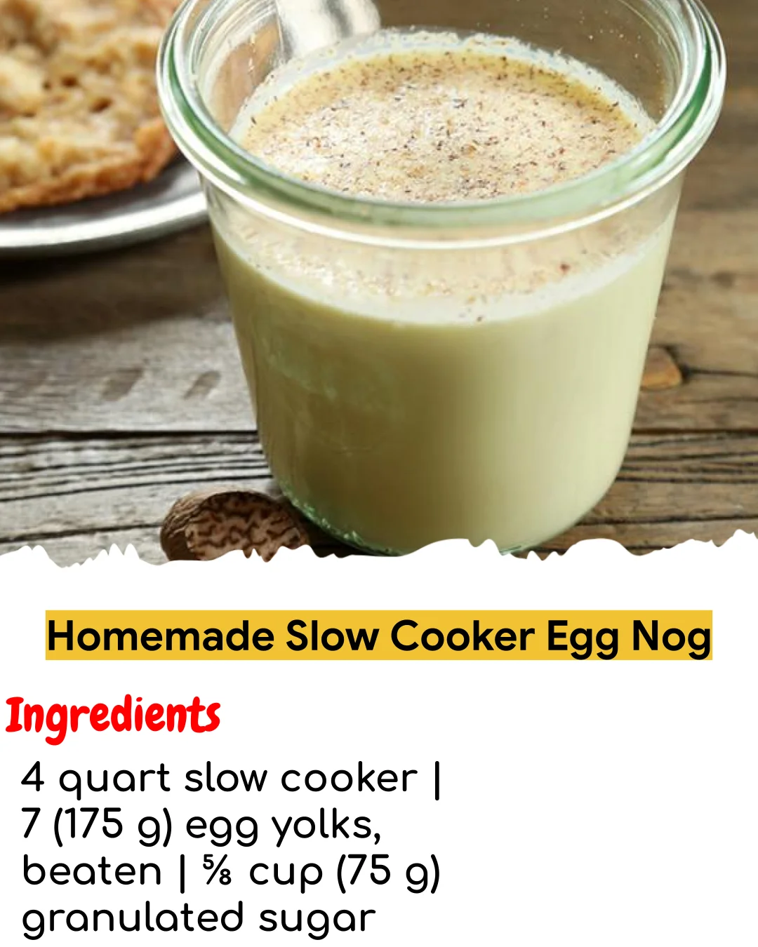 Homemade Slow Cooker Egg Nog (Tested 10+ Times)