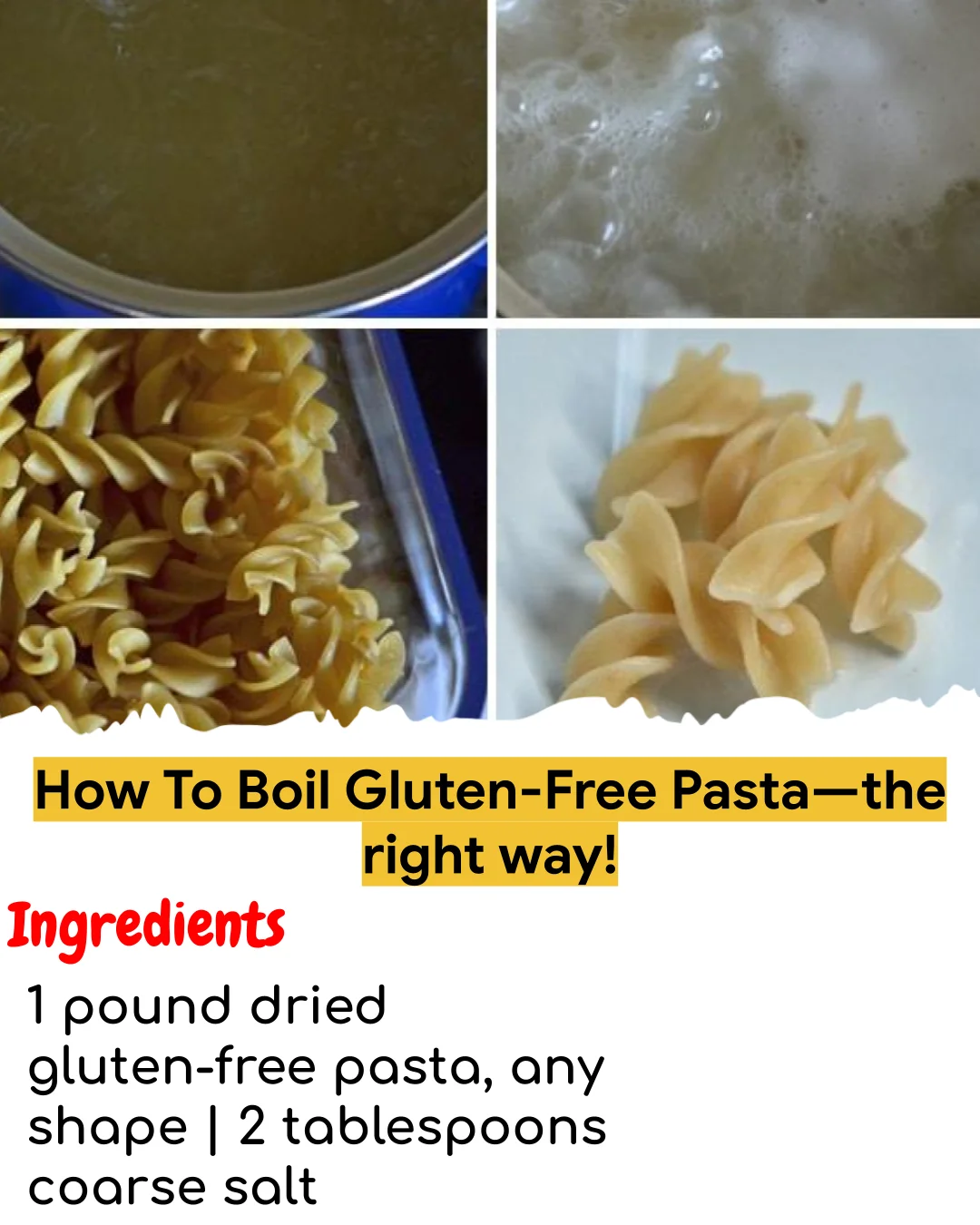 How To Boil Gluten-Free Pasta—the right way! (Chef-Developed)