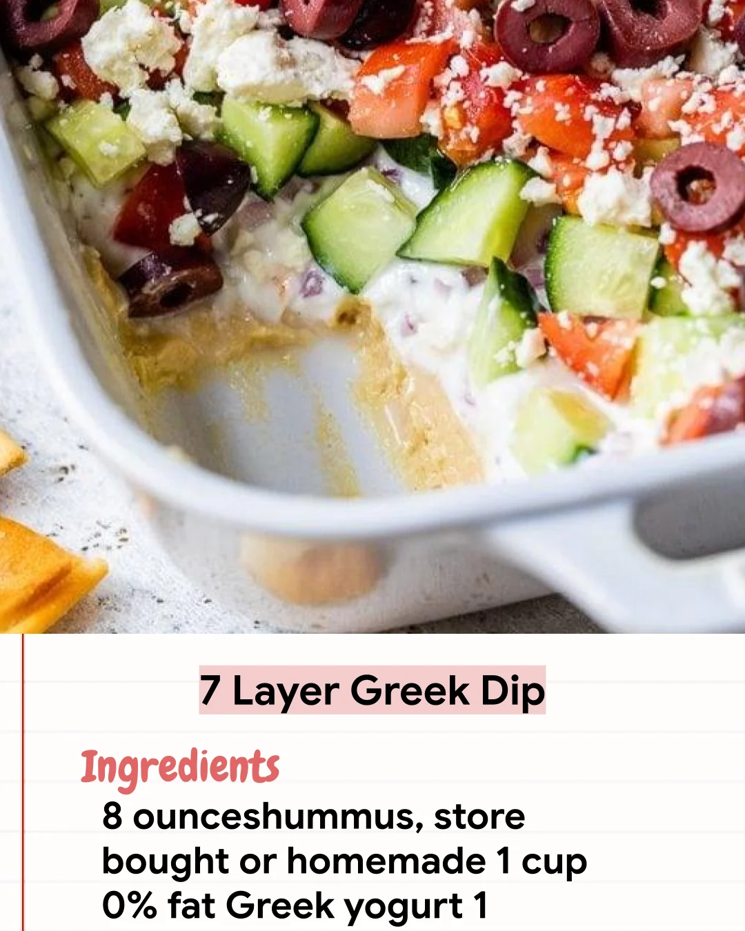 Low Carb Recipe 7 Layer Greek Dip