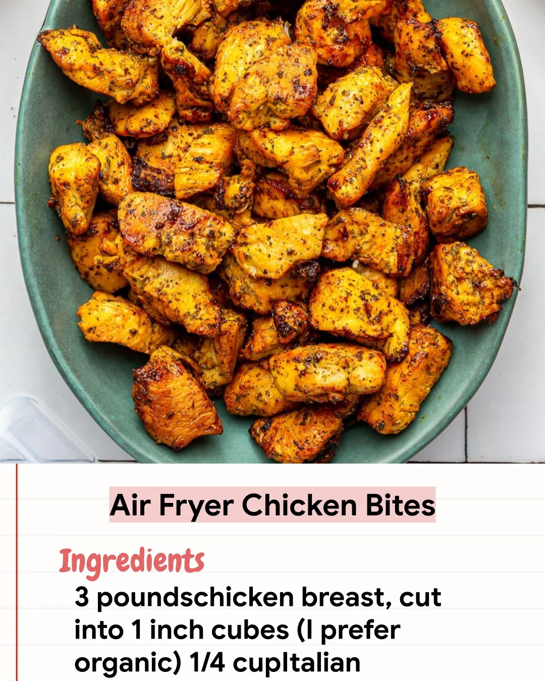 Low Carb Recipe Air Fryer Chicken Bites