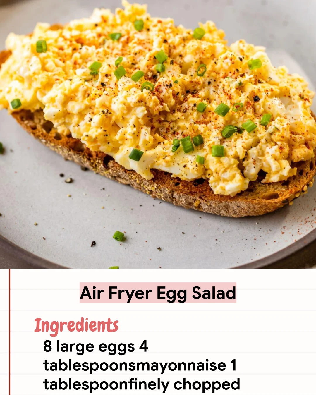 Low Carb Recipe Air Fryer Egg Salad