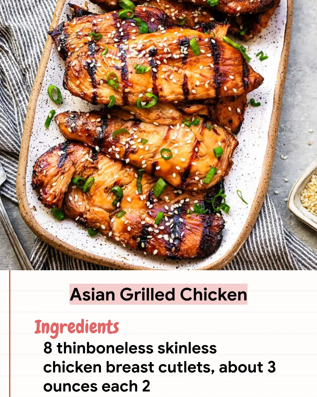 Low Carb Recipe Asian Grilled Chicken