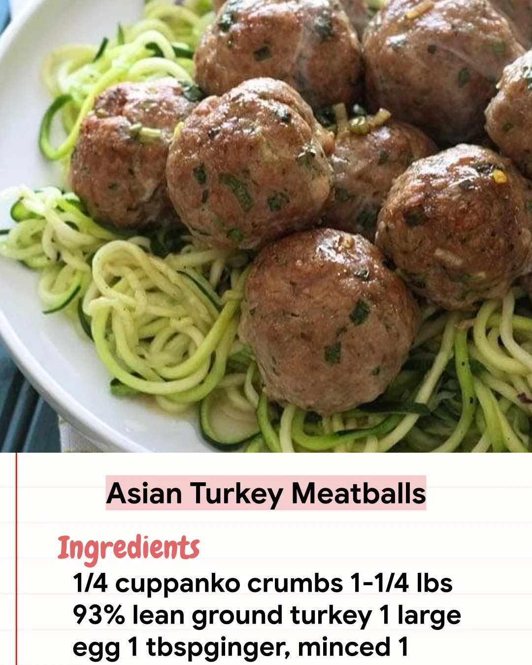 Low Carb Recipe Asian Turkey Meatballs