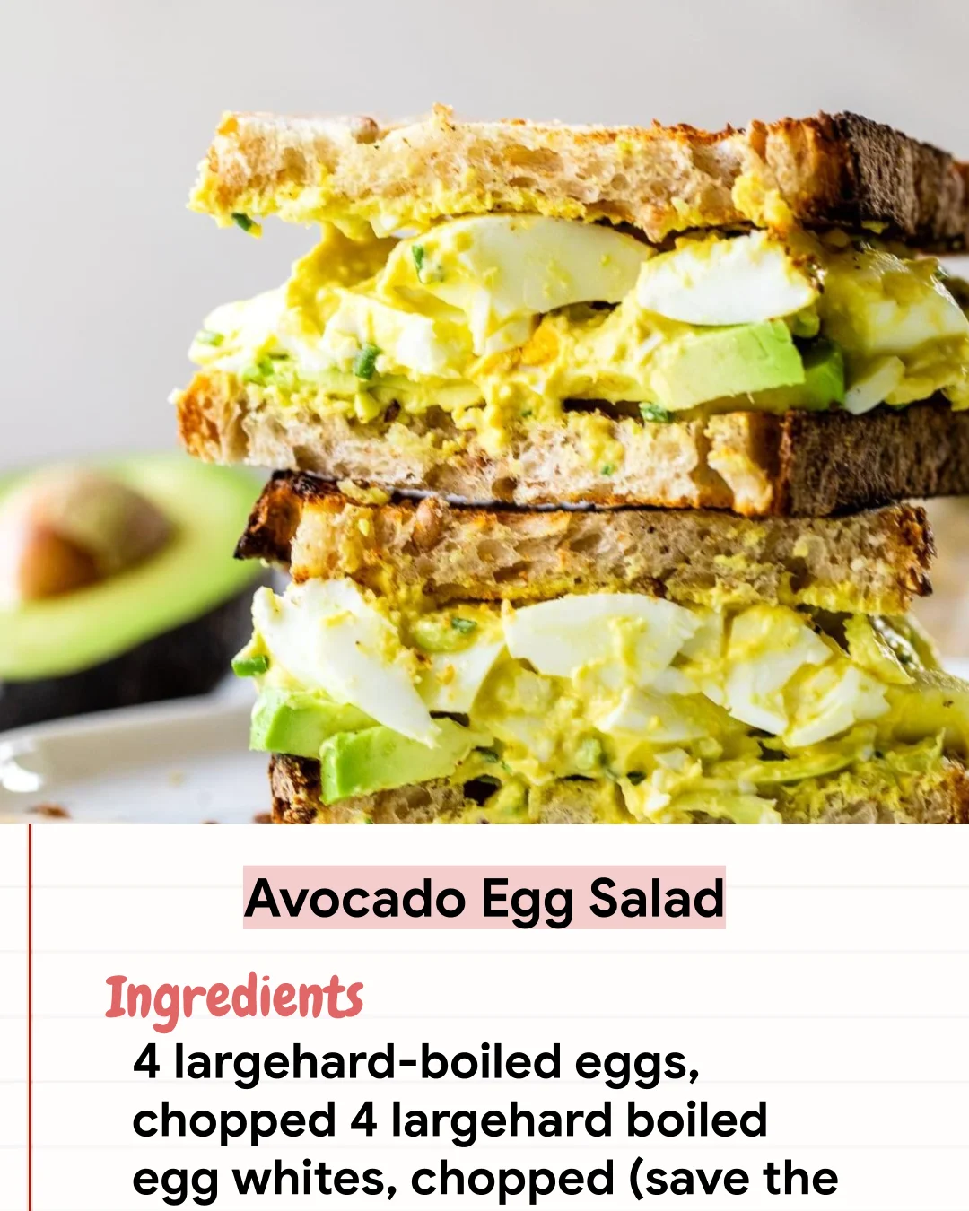 Low Carb Recipe Avocado Egg Salad