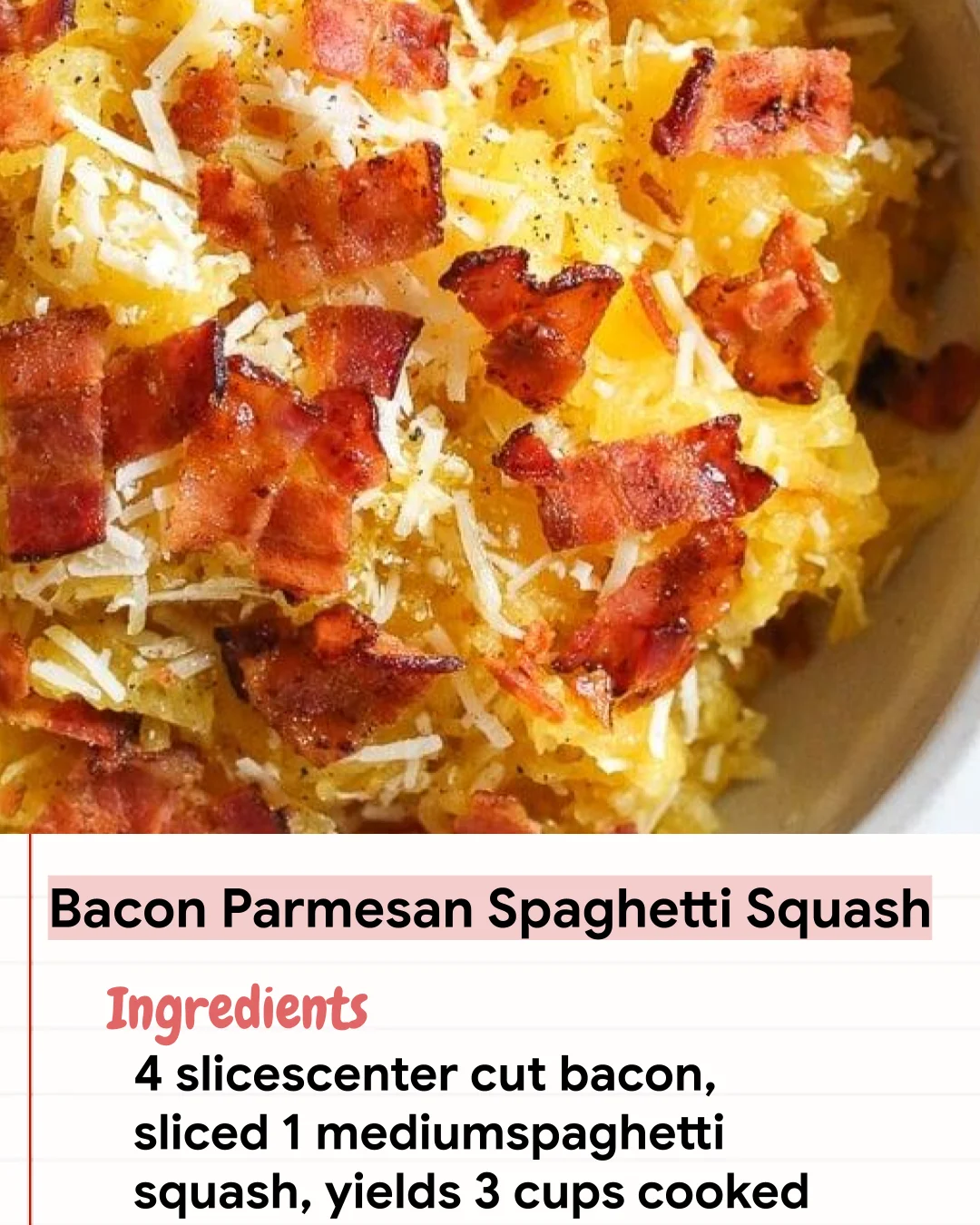 Low Carb Recipe Bacon Parmesan Spaghetti Squash