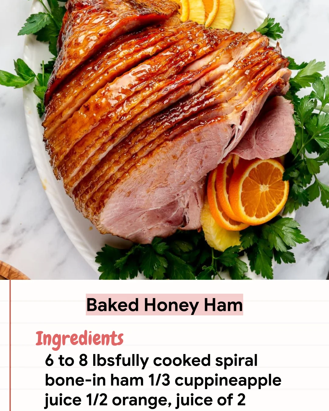Low Carb Recipe Baked Honey Ham