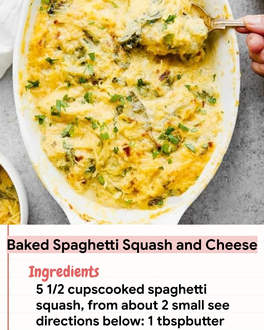 Low Carb Recipe Baked Spaghetti Squash and Cheese