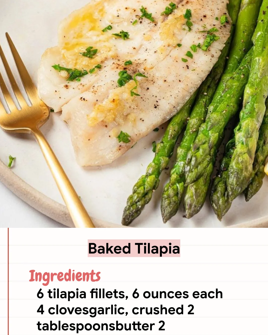 Low Carb Recipe Baked Tilapia