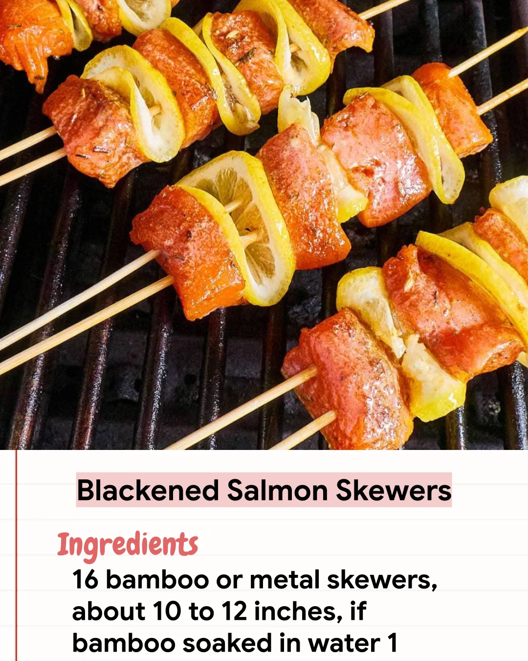 Low Carb Recipe Blackened Salmon Skewers