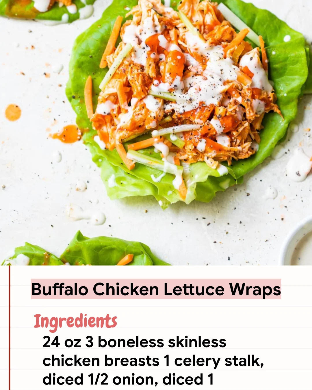 Low Carb Recipe Buffalo Chicken Lettuce Wraps