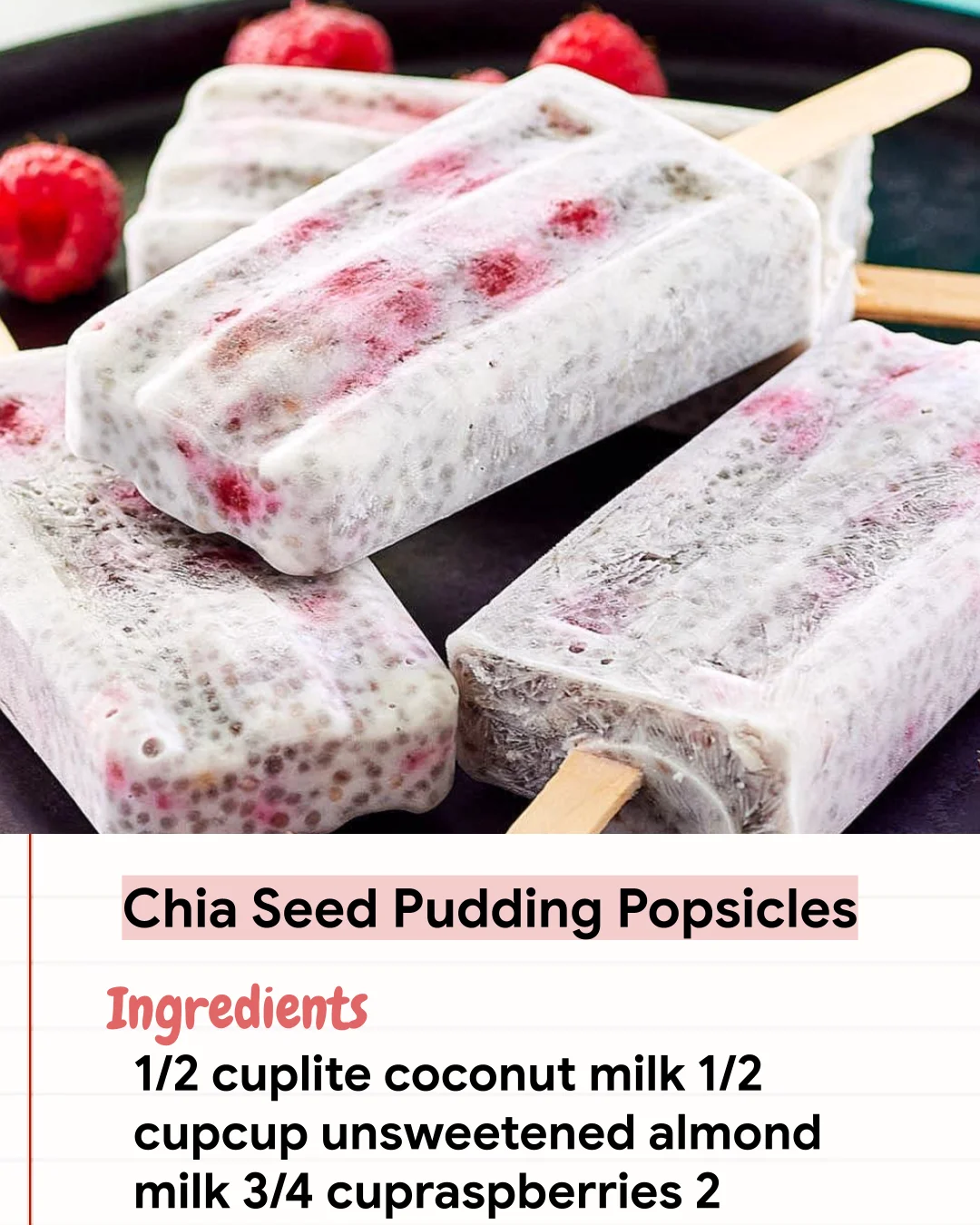 Low Carb Recipe Chia Seed Pudding Popsicles