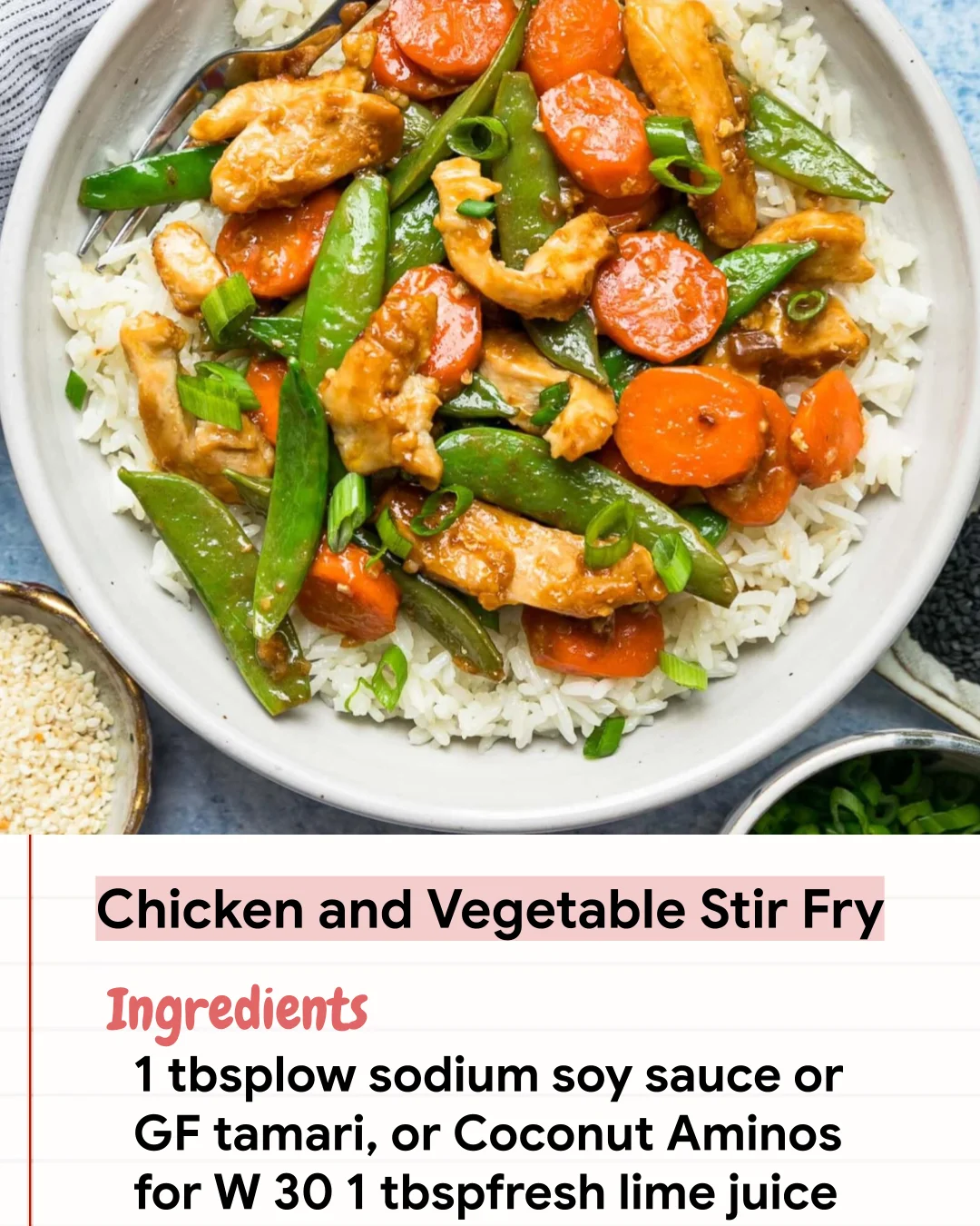Low Carb Recipe Chicken and Vegetable Stir Fry