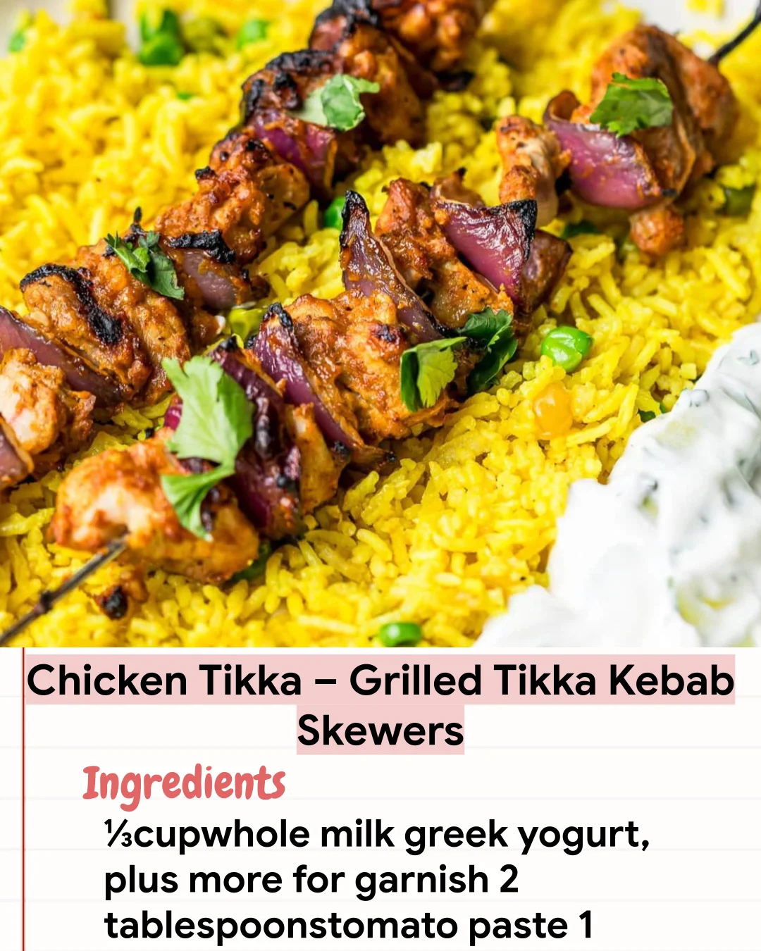 Low Carb Recipe Chicken Tikka – Grilled Tikka Kebab Skewers