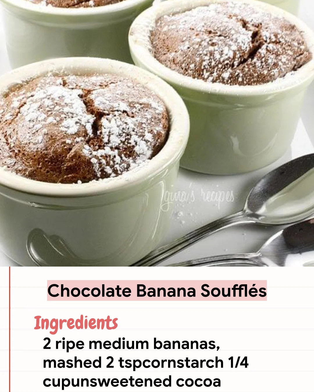 Low Carb Recipe Chocolate Banana Soufflés
