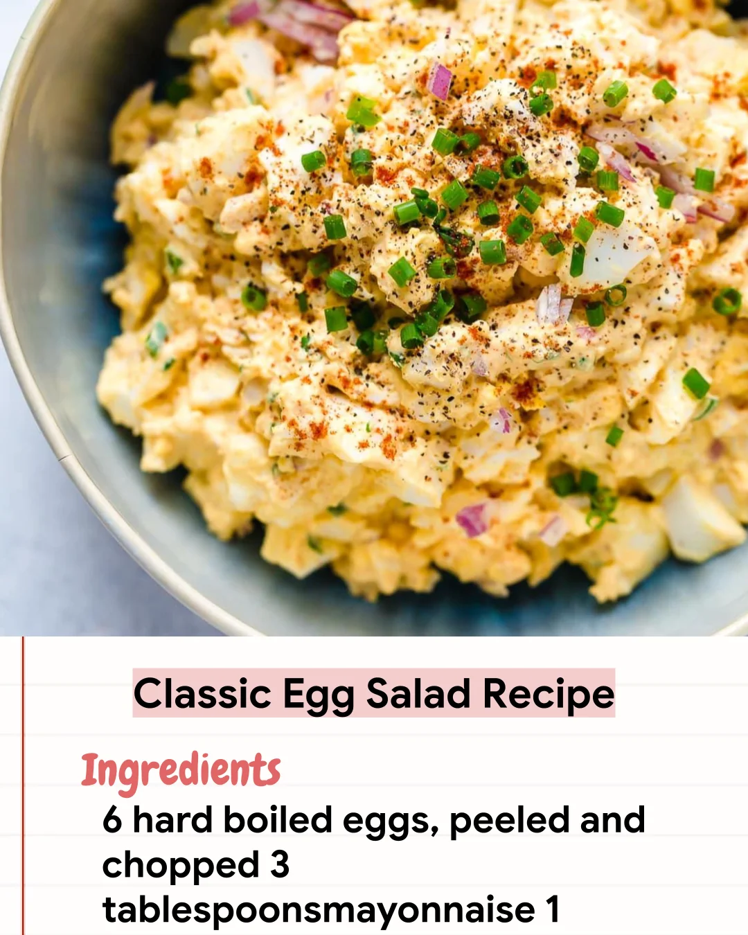 Low Carb Recipe Classic Egg Salad Recipe