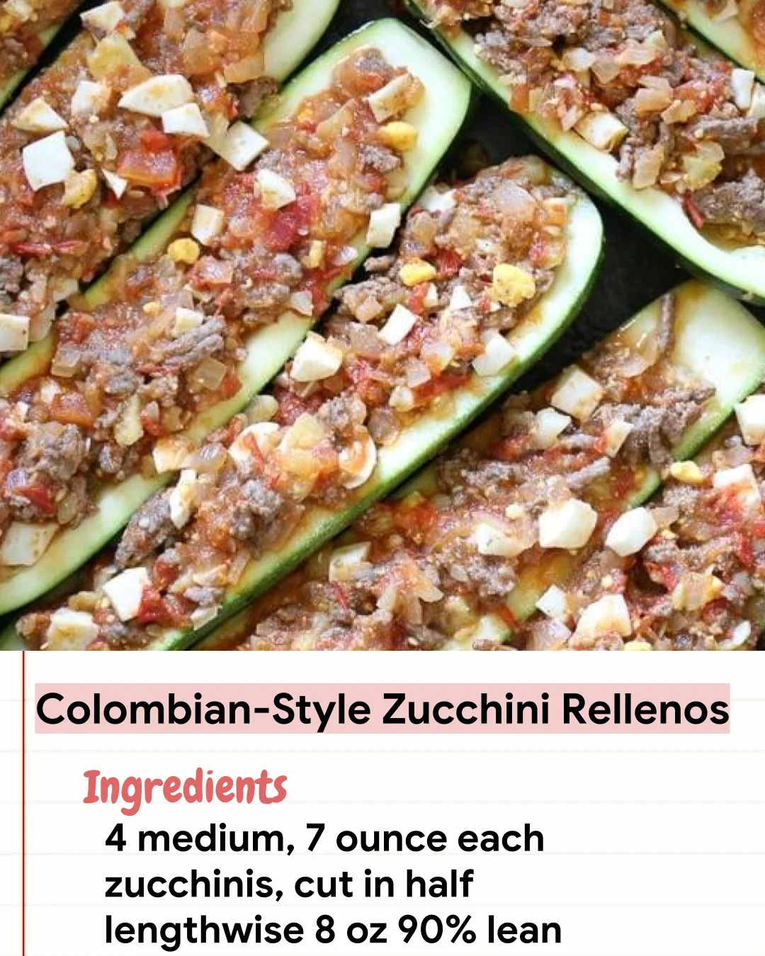 Low Carb Recipe Colombian-Style Zucchini Rellenos