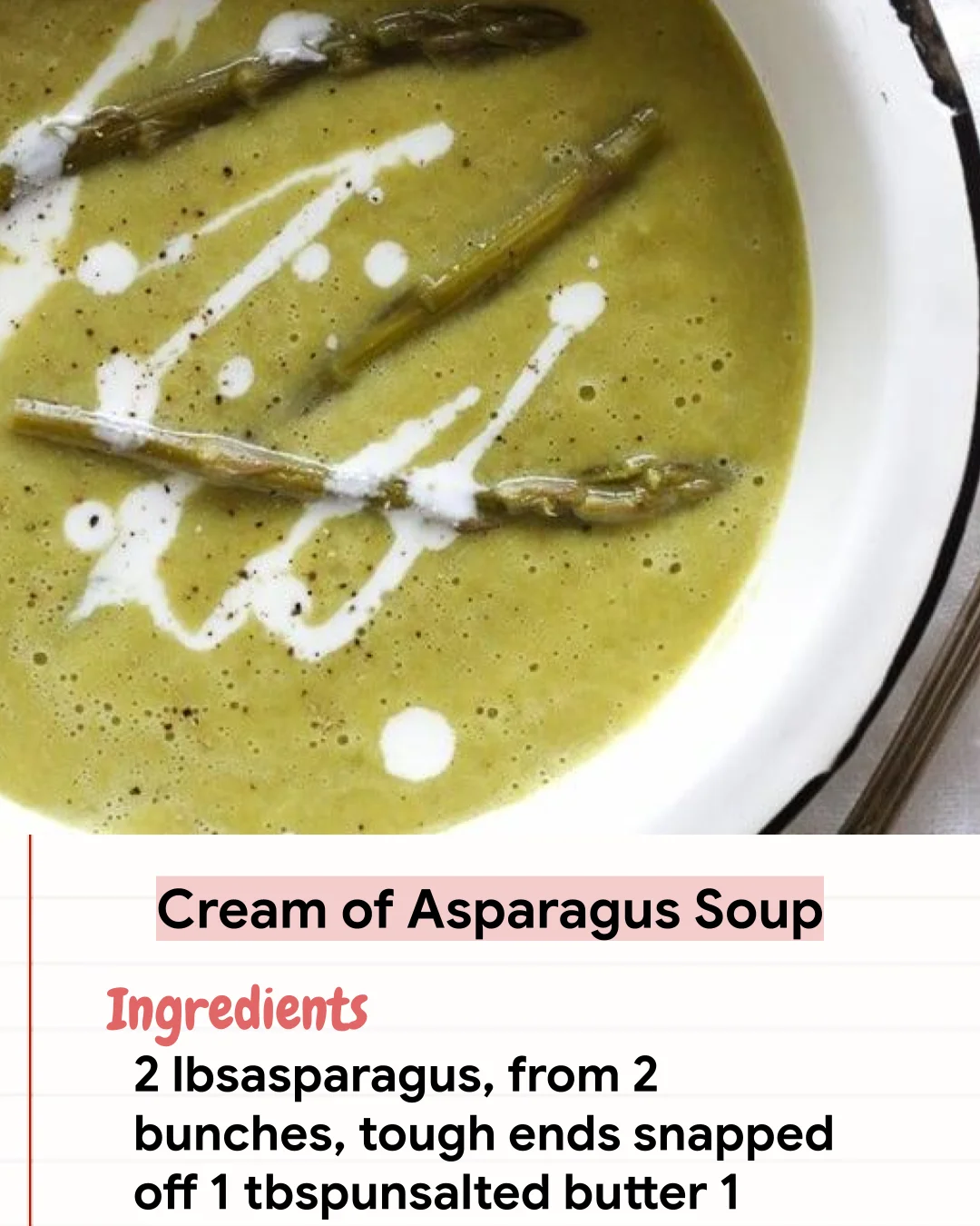 Low Carb Recipe Cream of Asparagus Soup