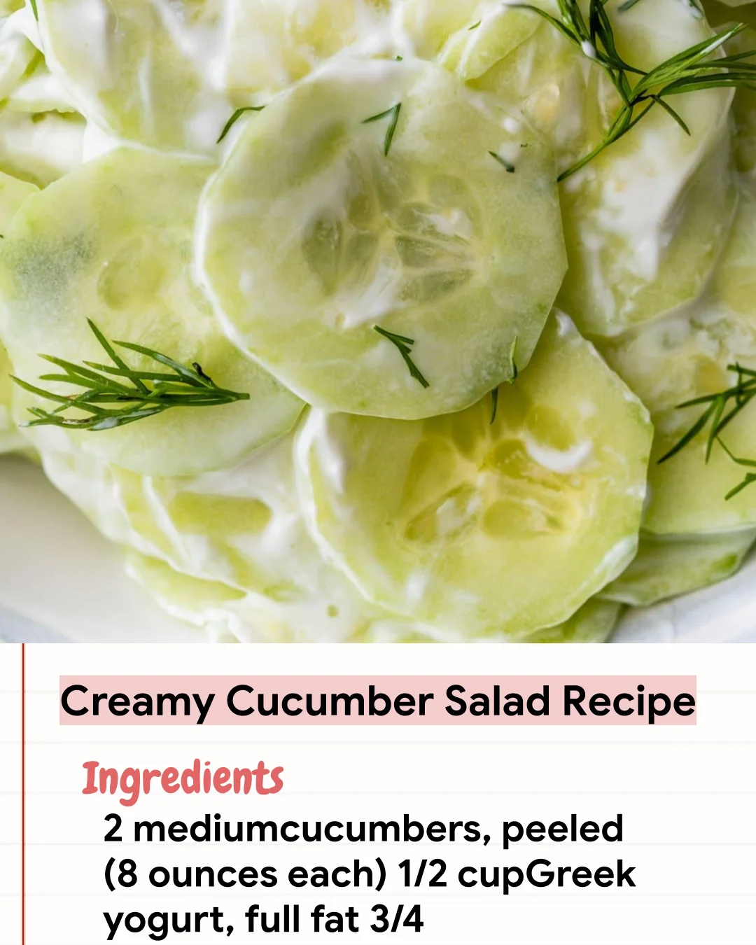 Low Carb Recipe Creamy Cucumber Salad Recipe