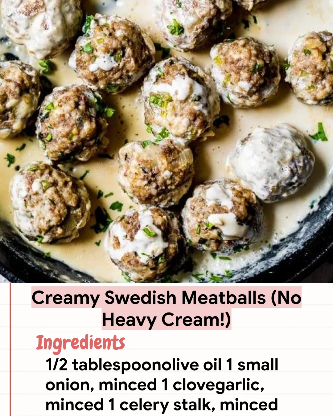 Low Carb Recipe Creamy Swedish Meatballs (No Heavy Cream!)