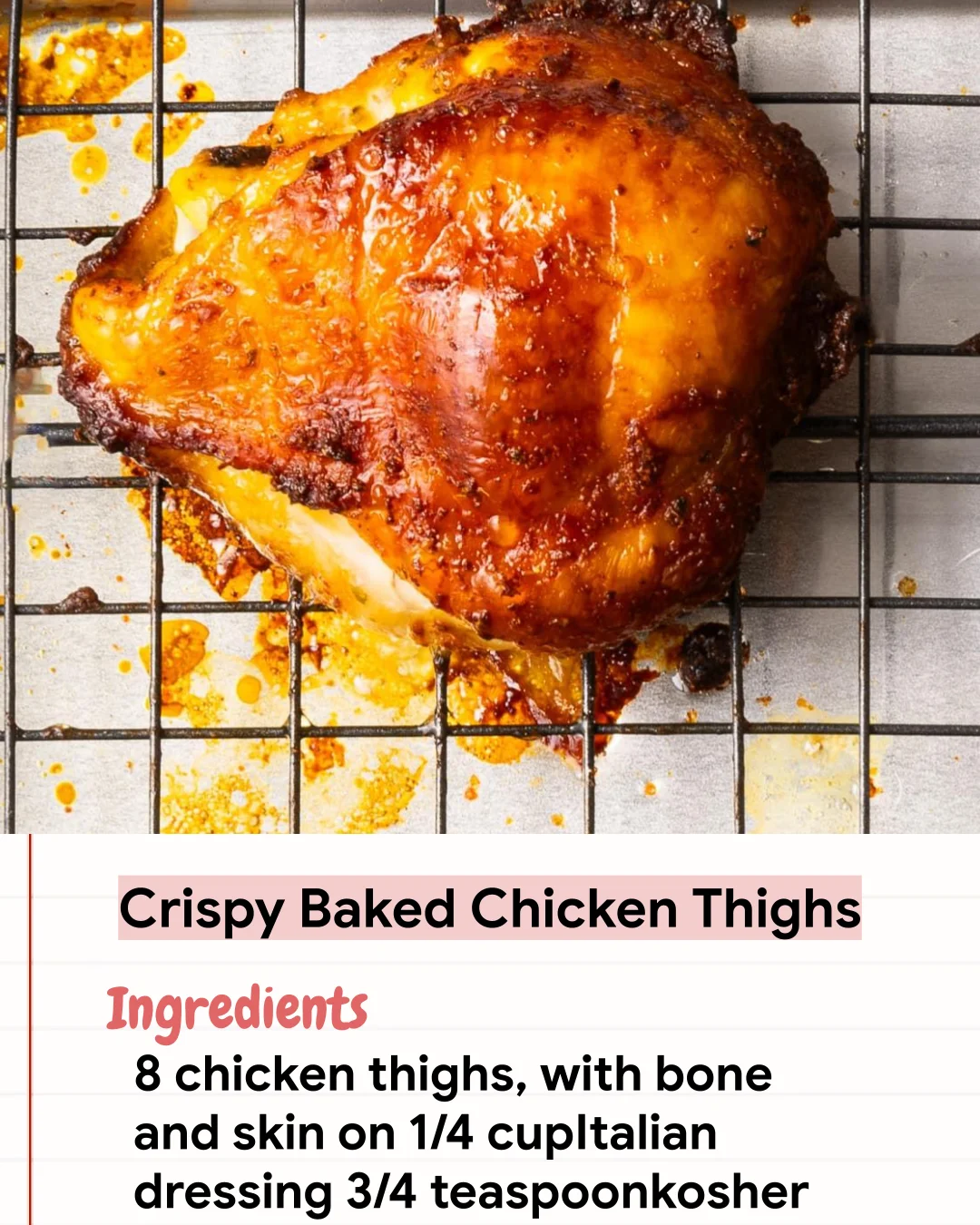 Low Carb Recipe Crispy Baked Chicken Thighs