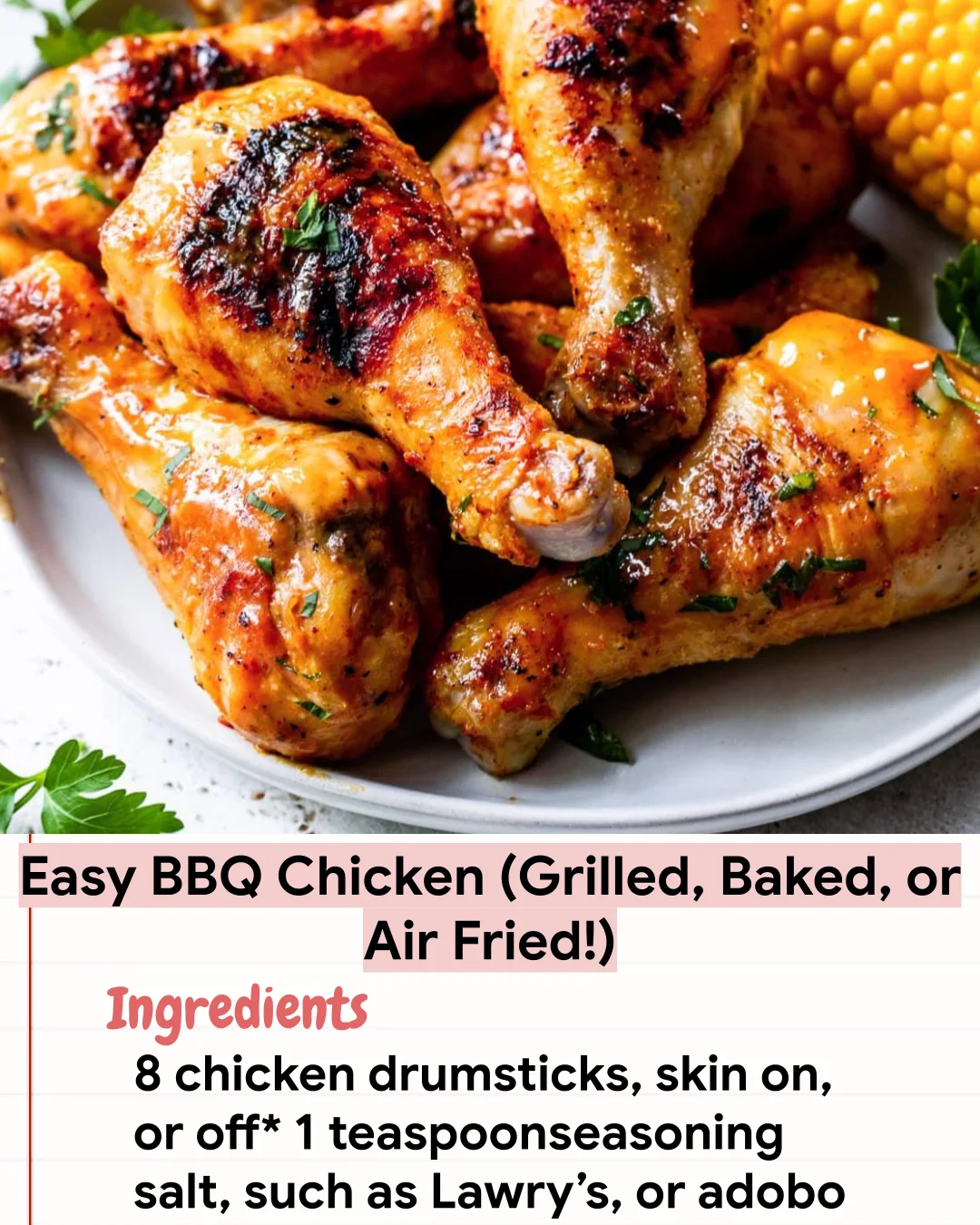 Low Carb Recipe Easy BBQ Chicken (Grilled, Baked, or Air Fried!)