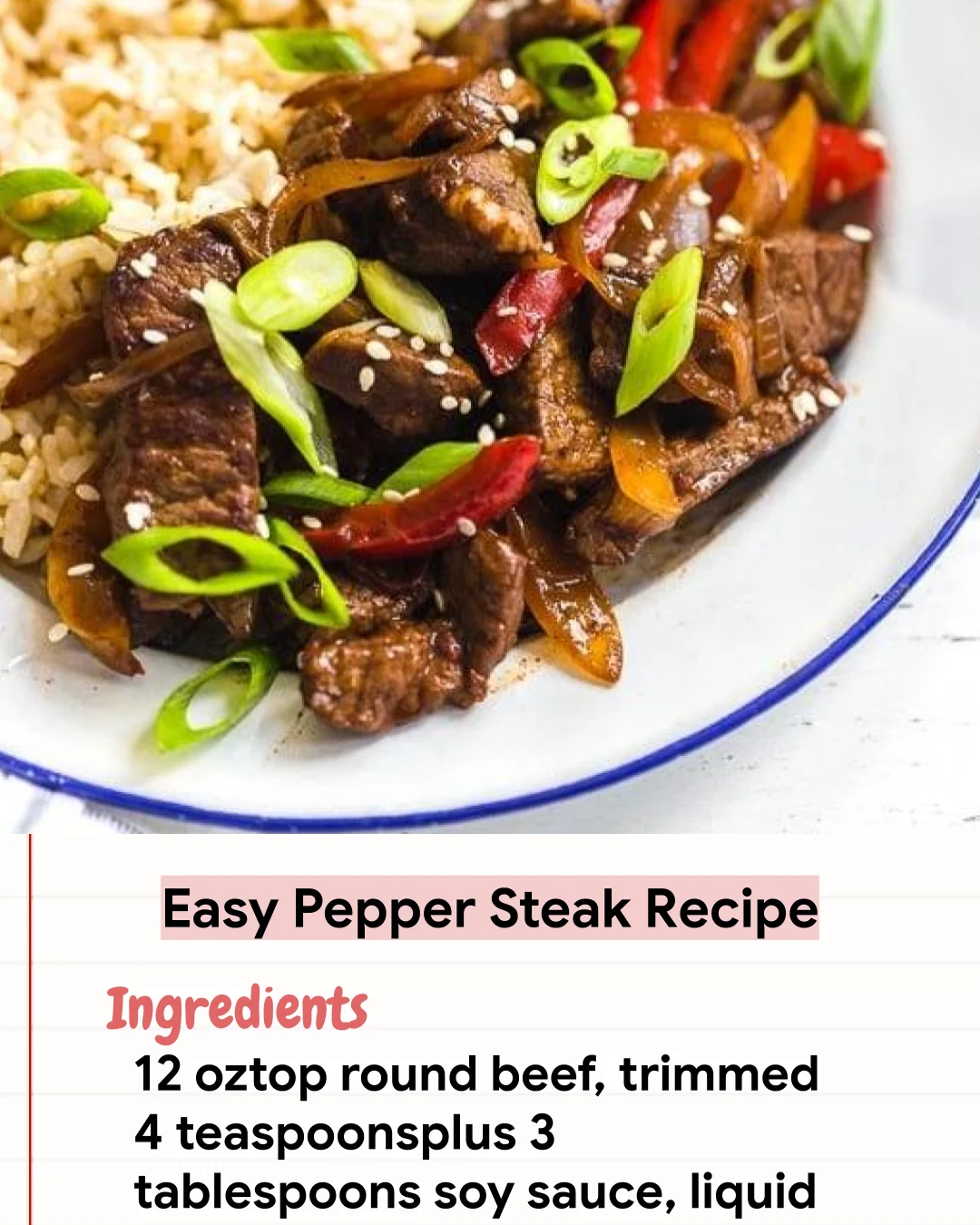 Low Carb Recipe Easy Pepper Steak Recipe