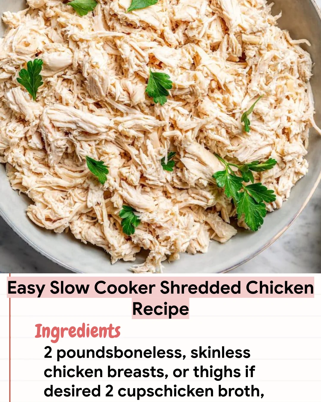 Low Carb Recipe Easy Slow Cooker Shredded Chicken Recipe