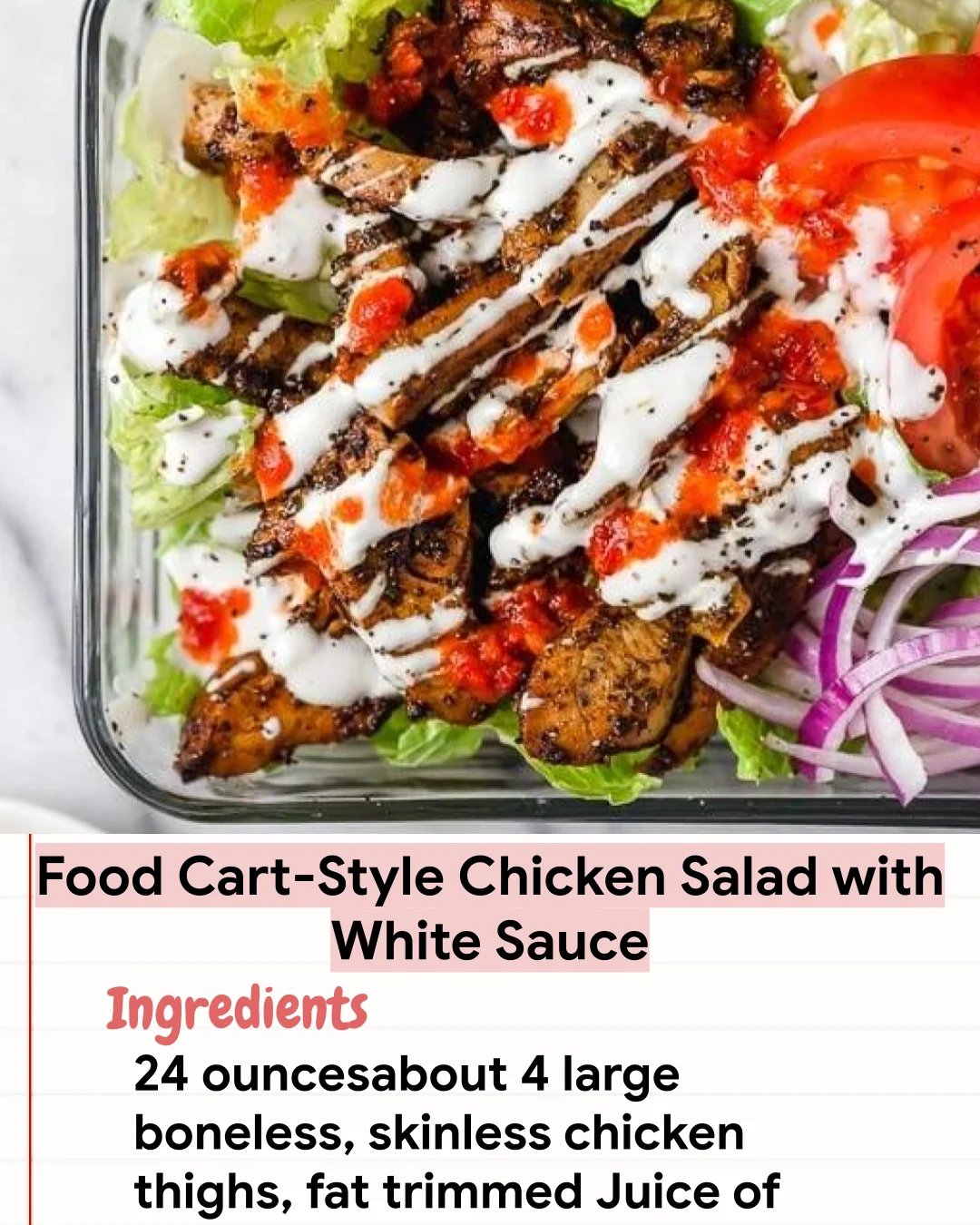 Low Carb Recipe Food Cart-Style Chicken Salad with White Sauce