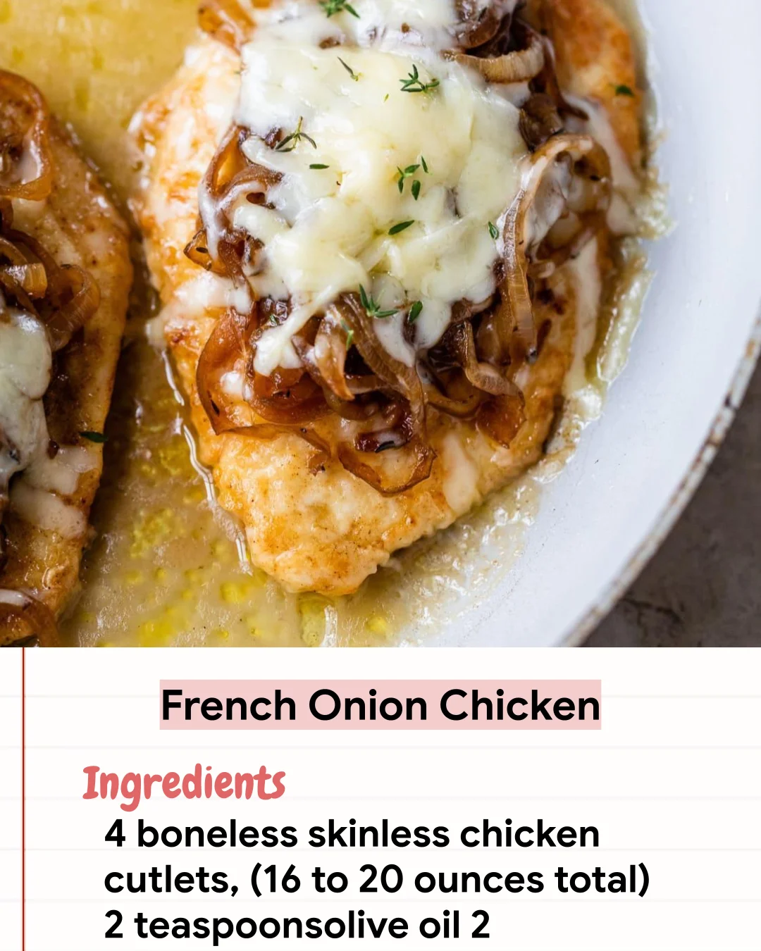 Low Carb Recipe French Onion Chicken