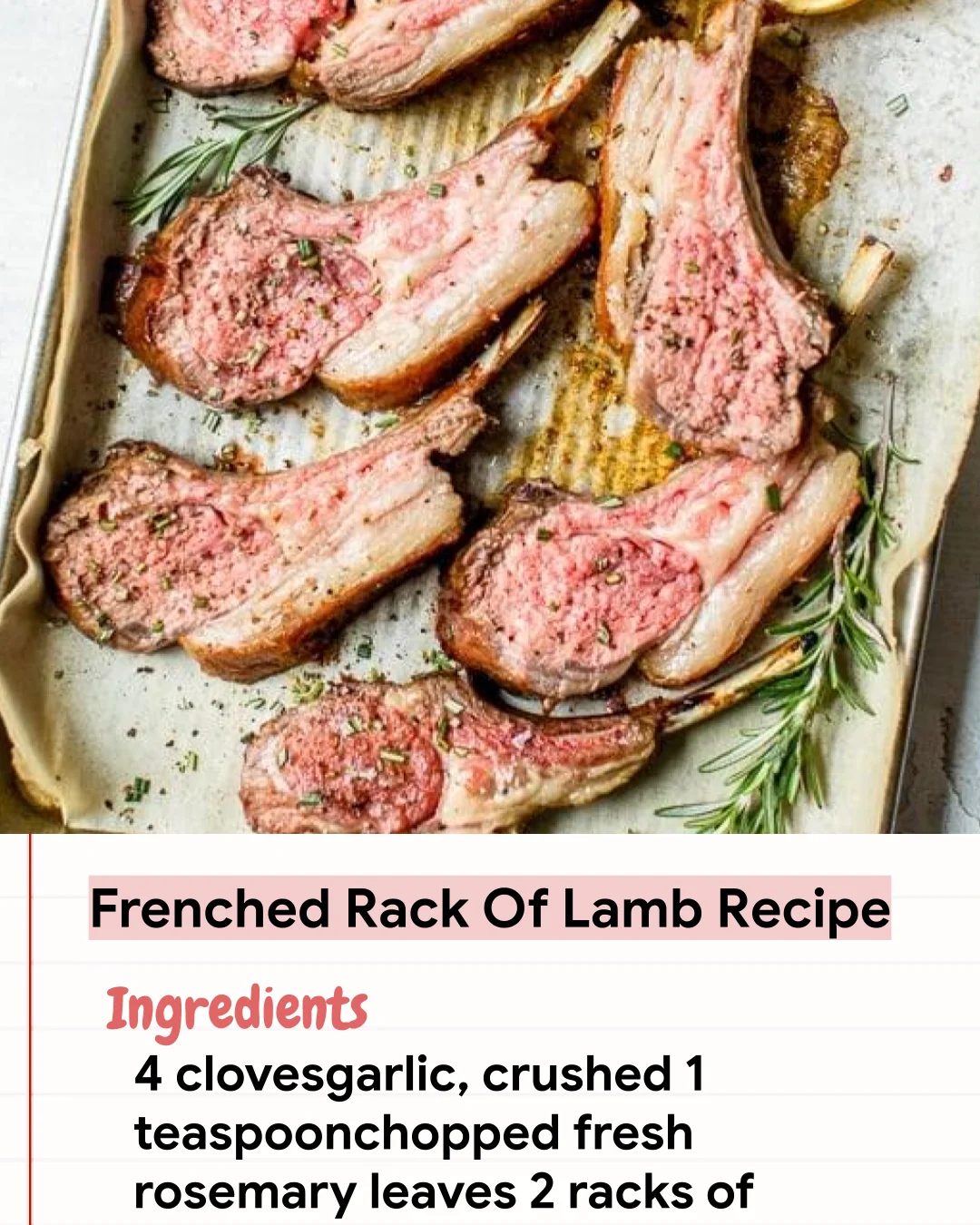 Low Carb Recipe Frenched Rack Of Lamb Recipe