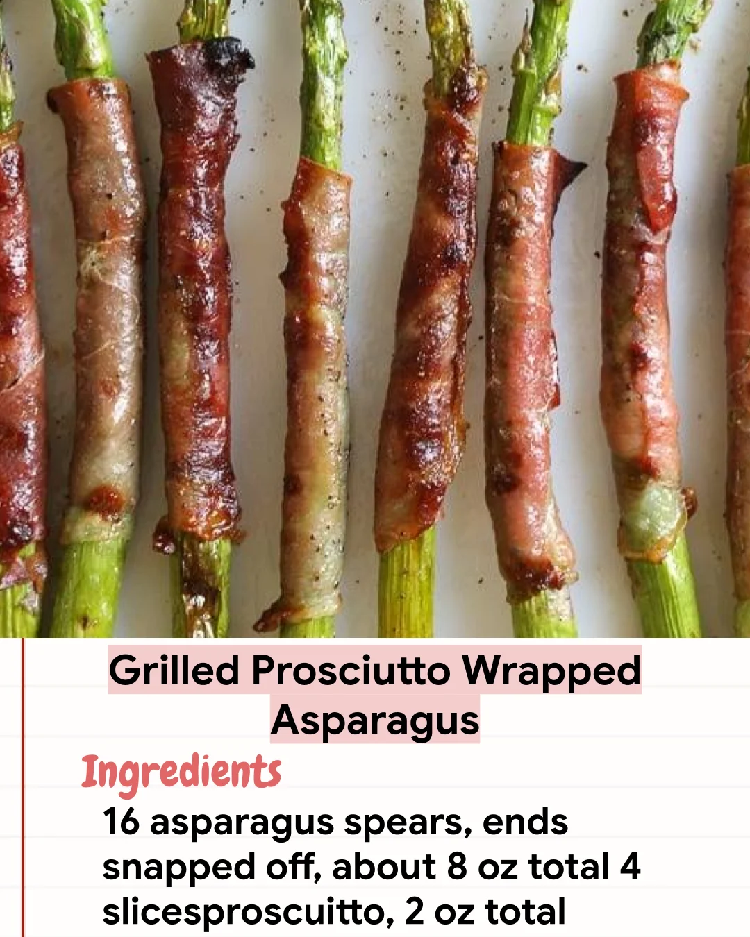 Low Carb Recipe Grilled Prosciutto Wrapped Asparagus