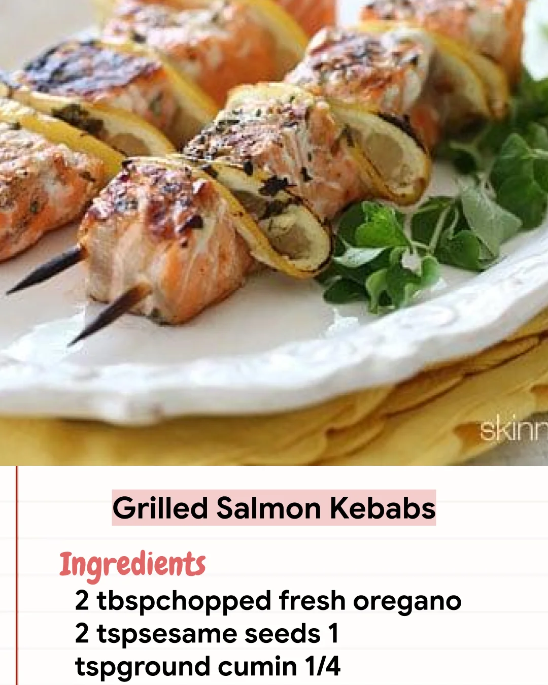 Low Carb Recipe Grilled Salmon Kebabs