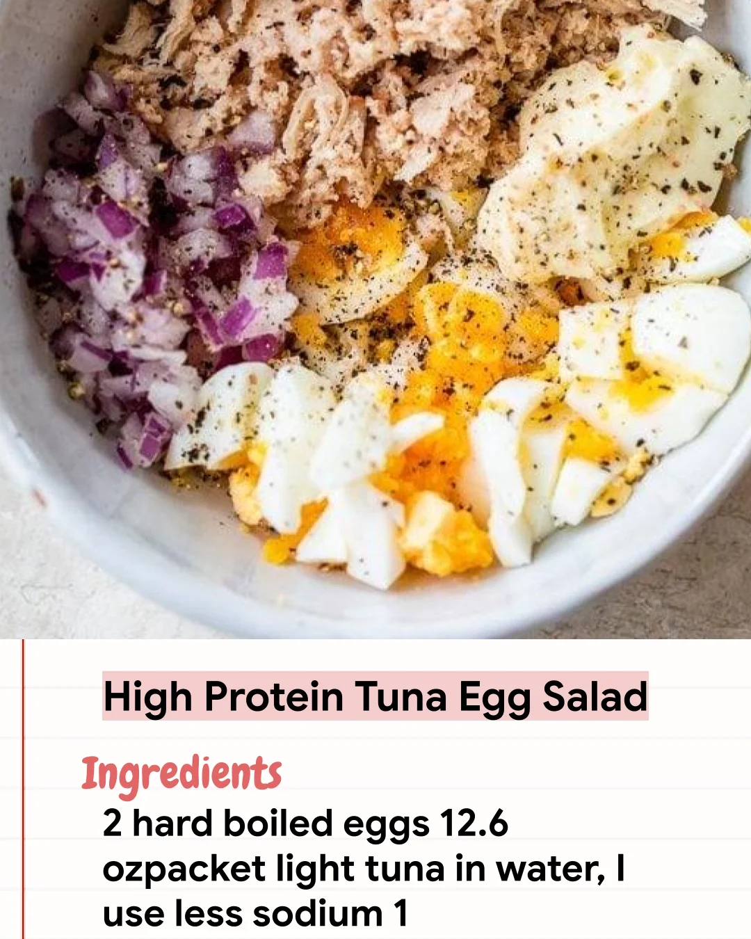 Low Carb Recipe High Protein Tuna Egg Salad