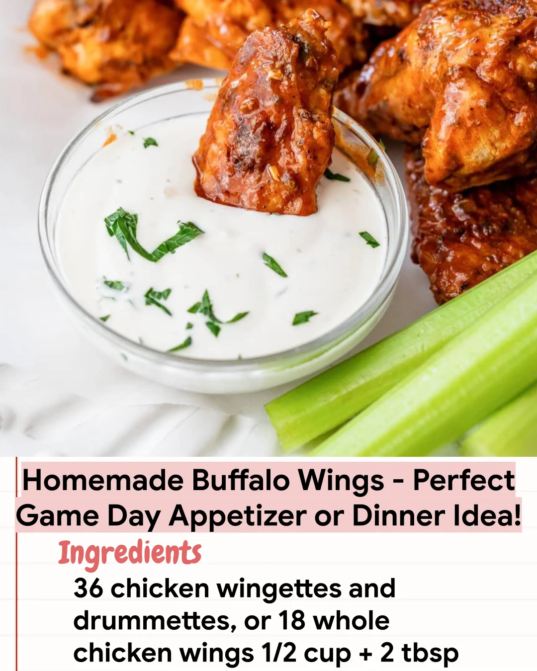 Low Carb Recipe Homemade Buffalo Wings – Perfect Game Day Appetizer or Dinner Idea!