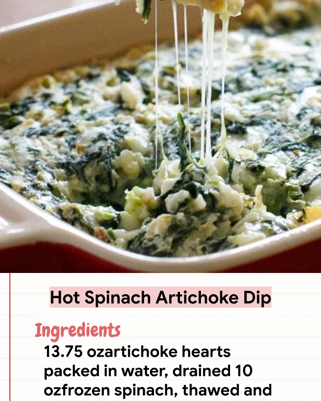 Low Carb Recipe Hot Spinach Artichoke Dip