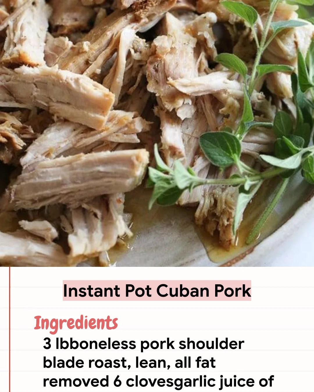Low Carb Recipe Instant Pot Cuban Pork
