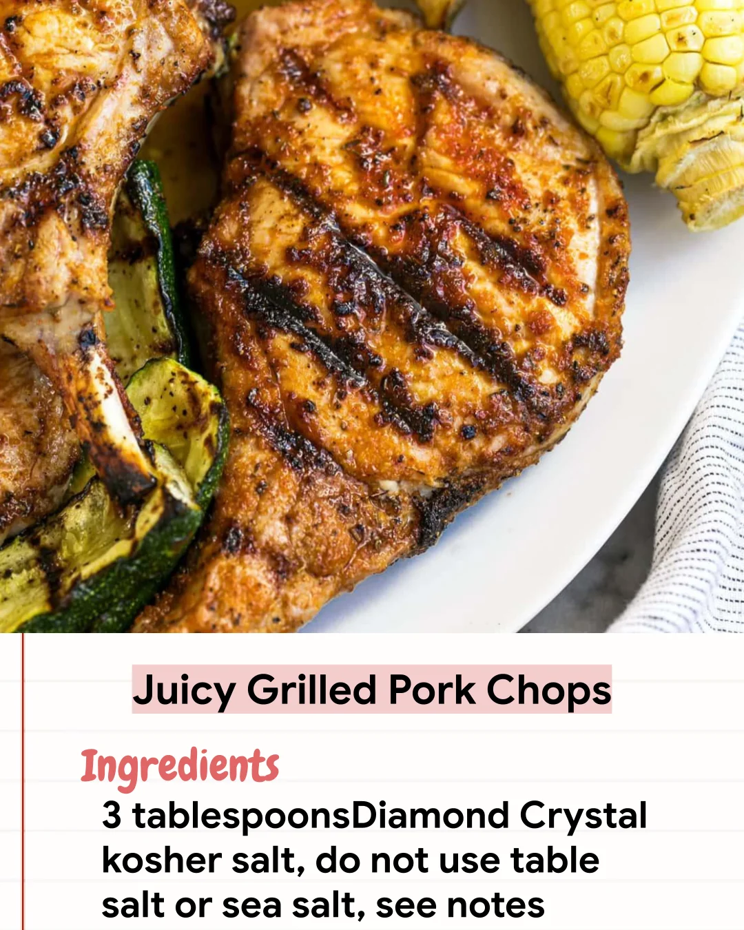 Low Carb Recipe Juicy Grilled Pork Chops