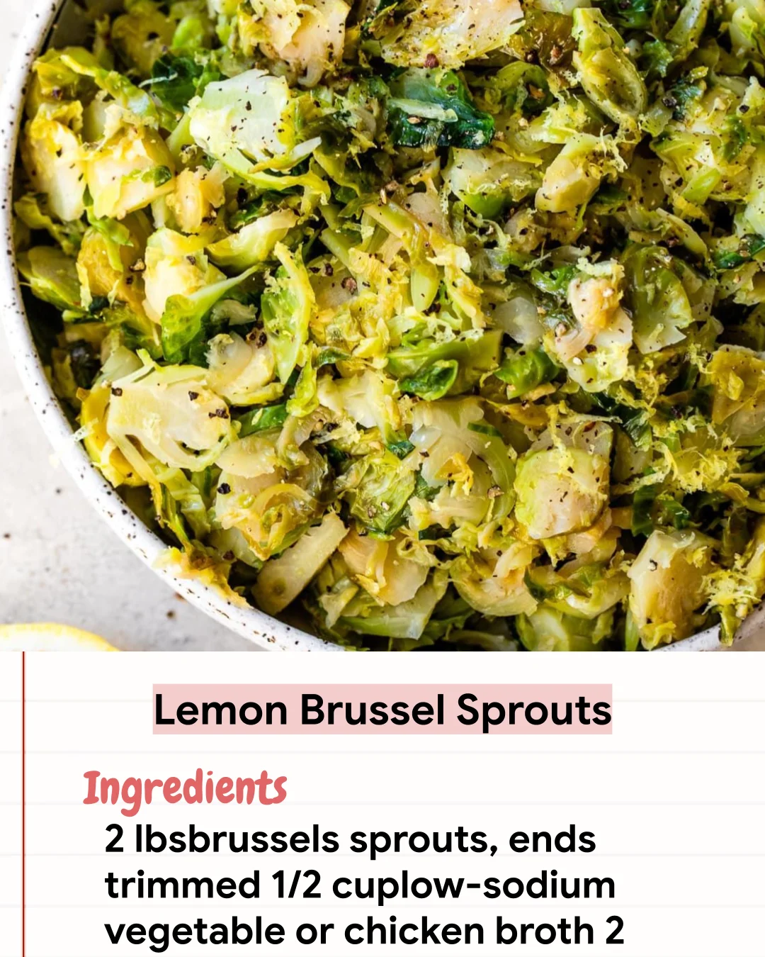 Low Carb Recipe Lemon Brussel Sprouts