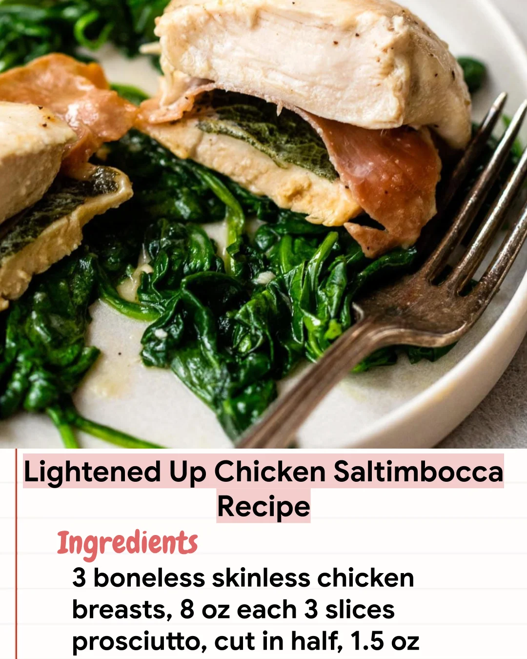 Low Carb Recipe Lightened Up Chicken Saltimbocca Recipe