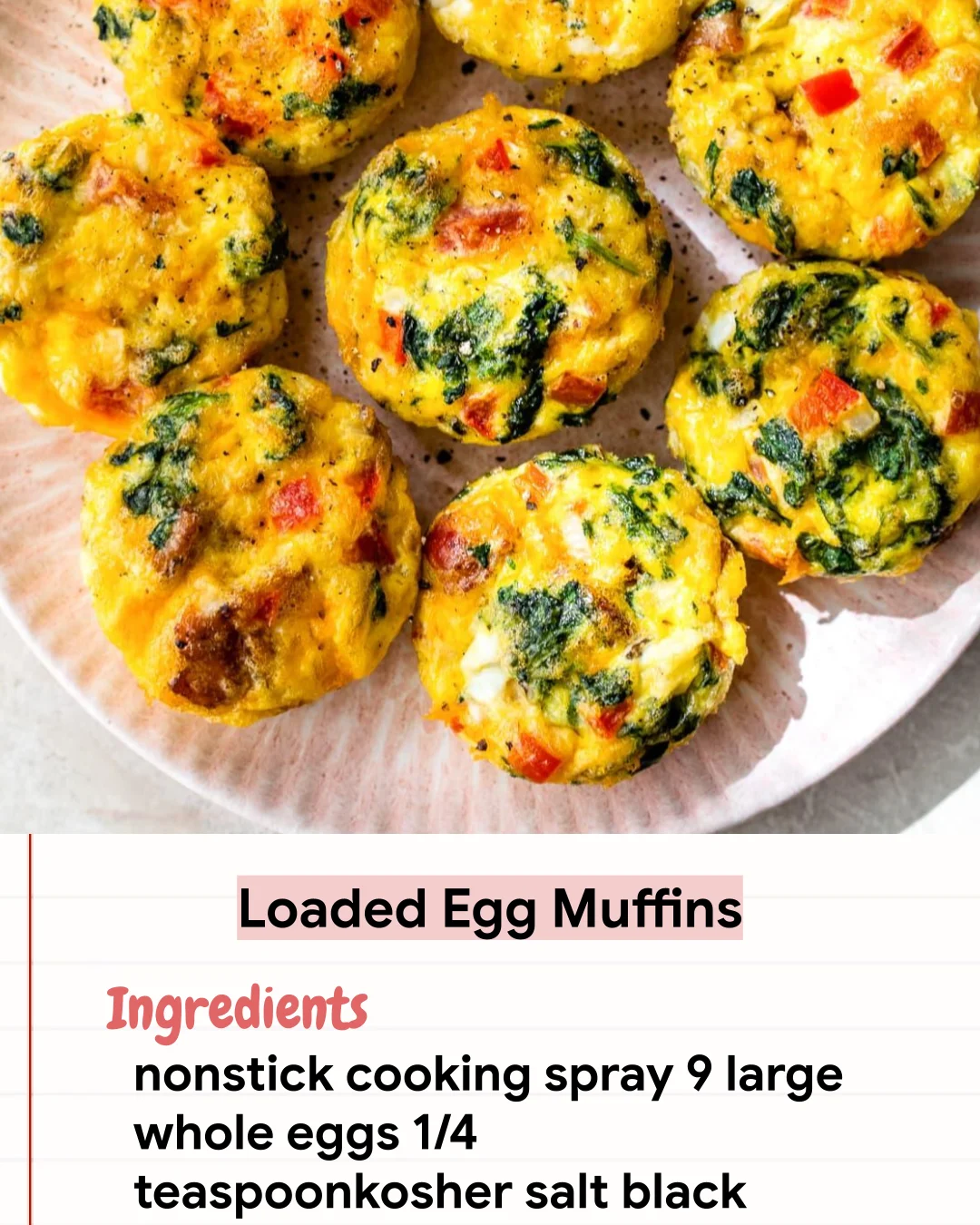 Low Carb Recipe Loaded Egg Muffins