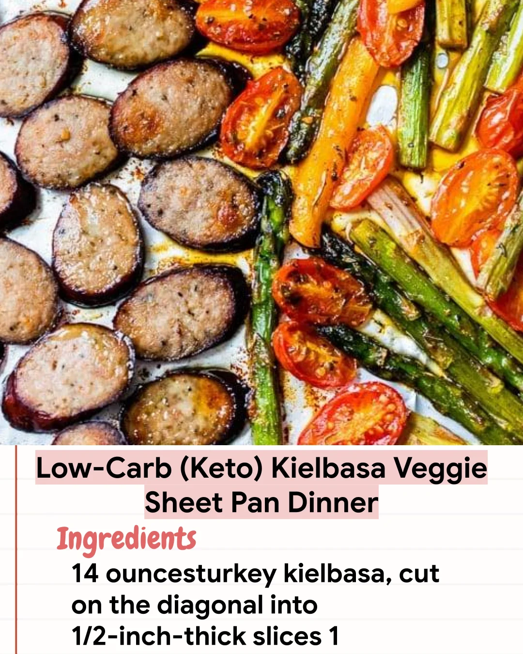 Low Carb Recipe Low-Carb (Keto) Kielbasa Veggie Sheet Pan Dinner